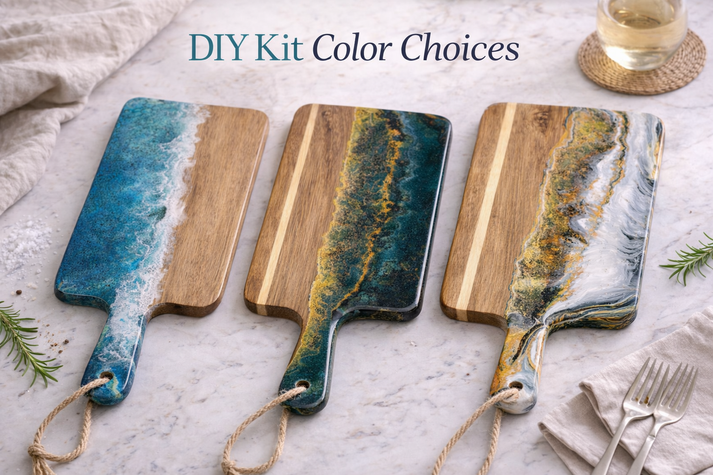 DIY Ocean Epoxy Snack Board Kit