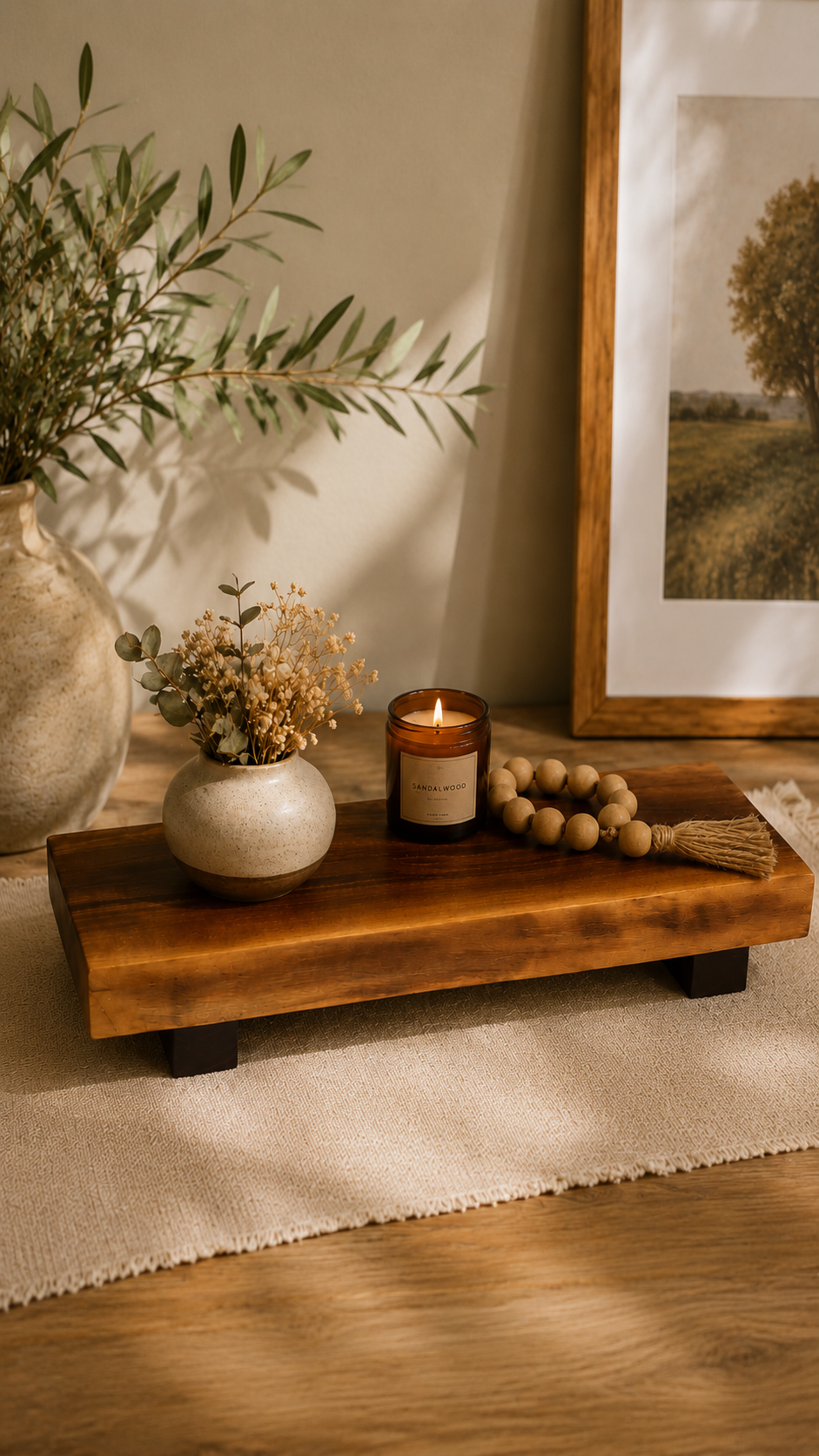 Wood Pedestal Stand