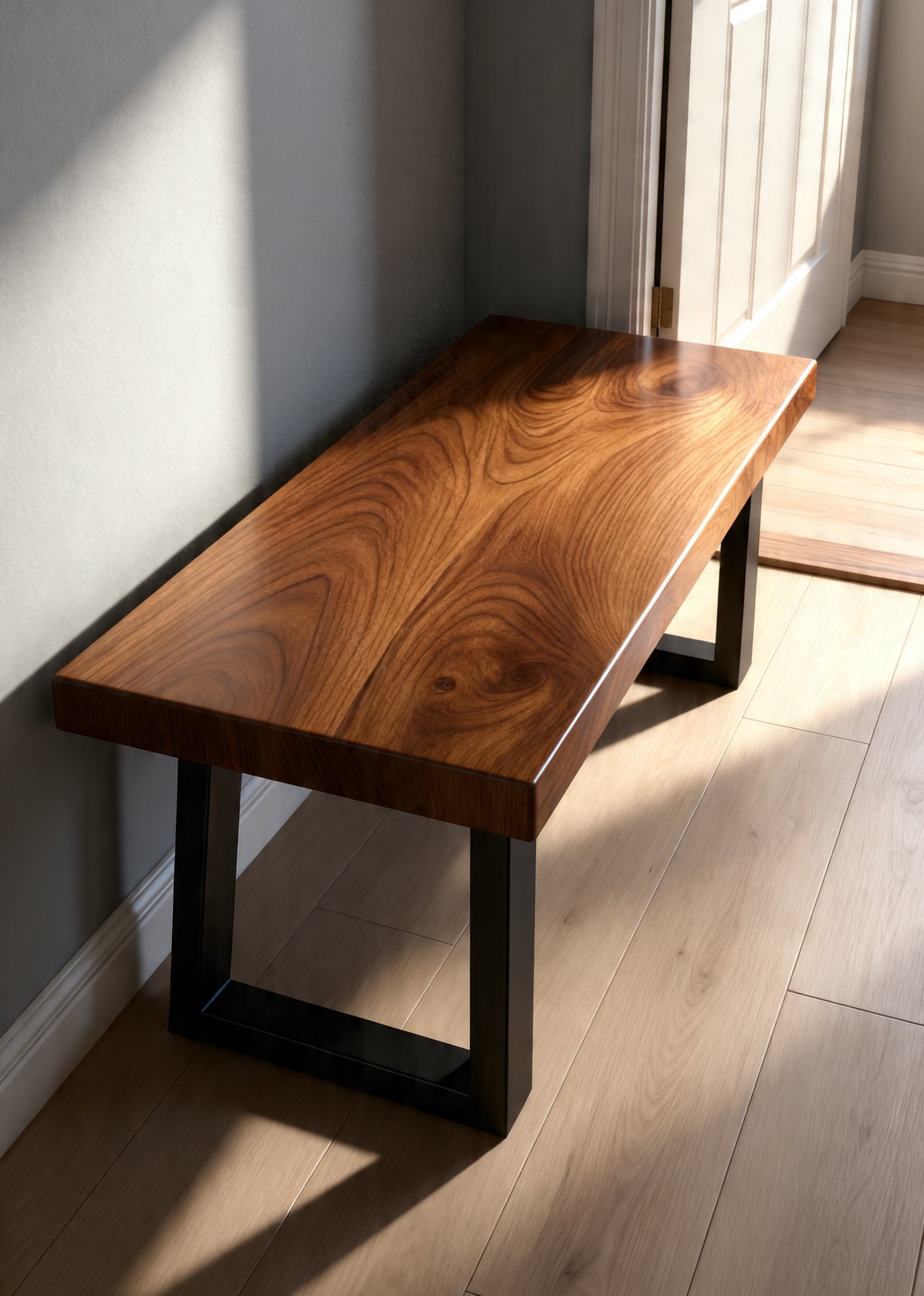 Custom Live Edge Wood Bench