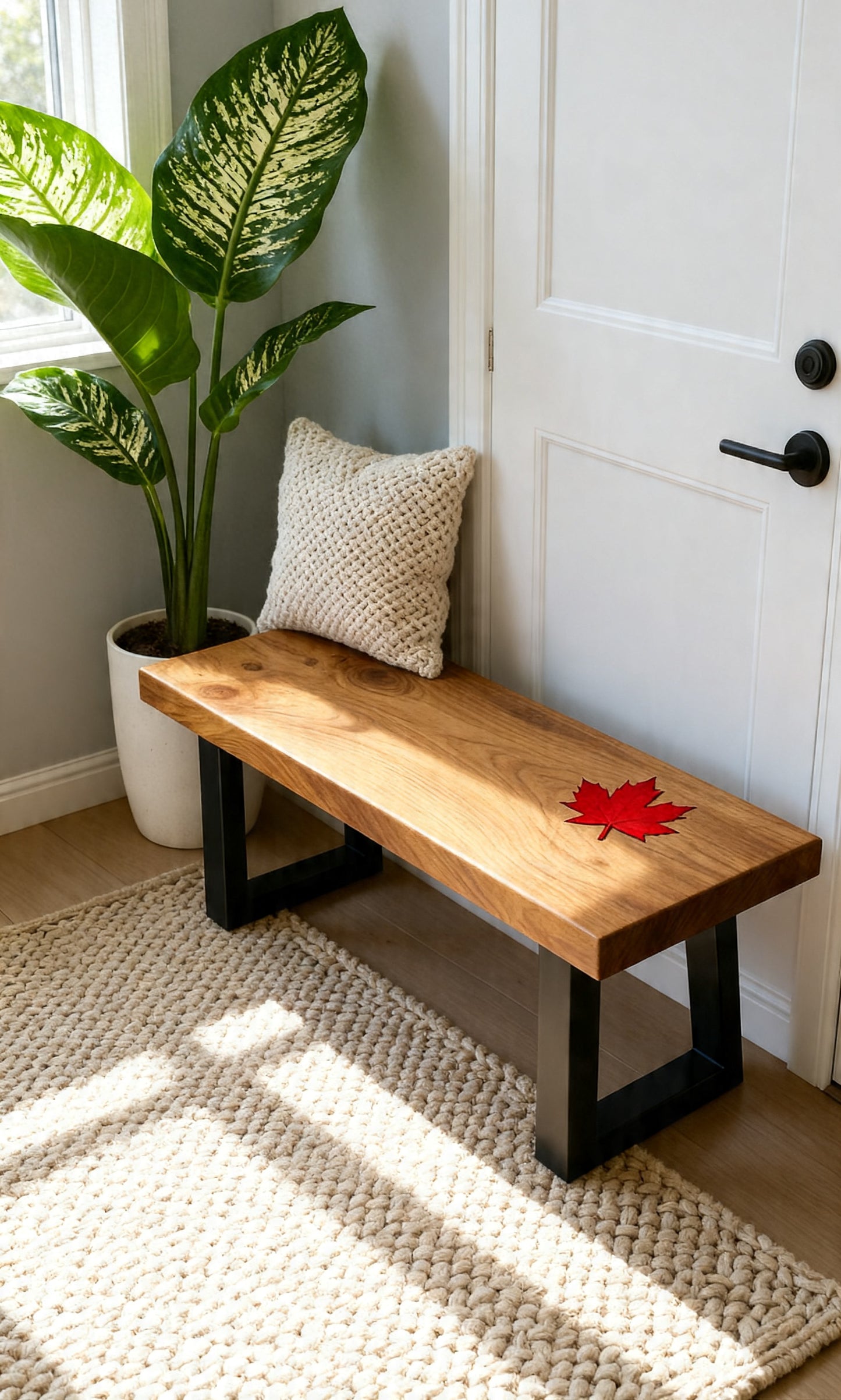 Custom Live Edge Wood Bench