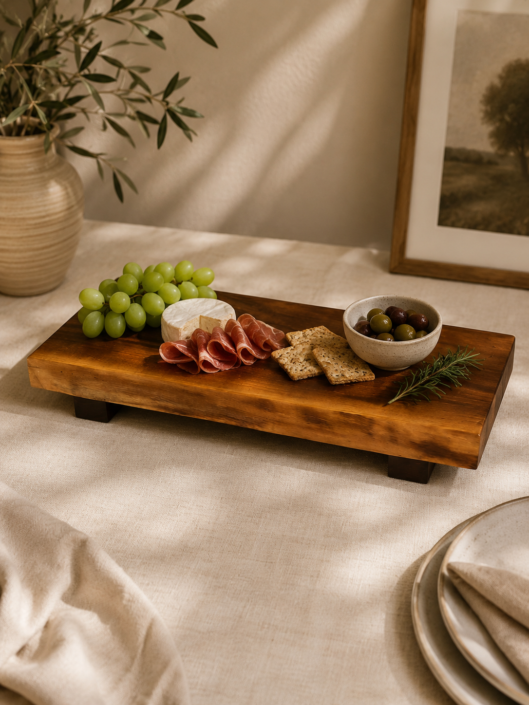 Wood Pedestal Stand