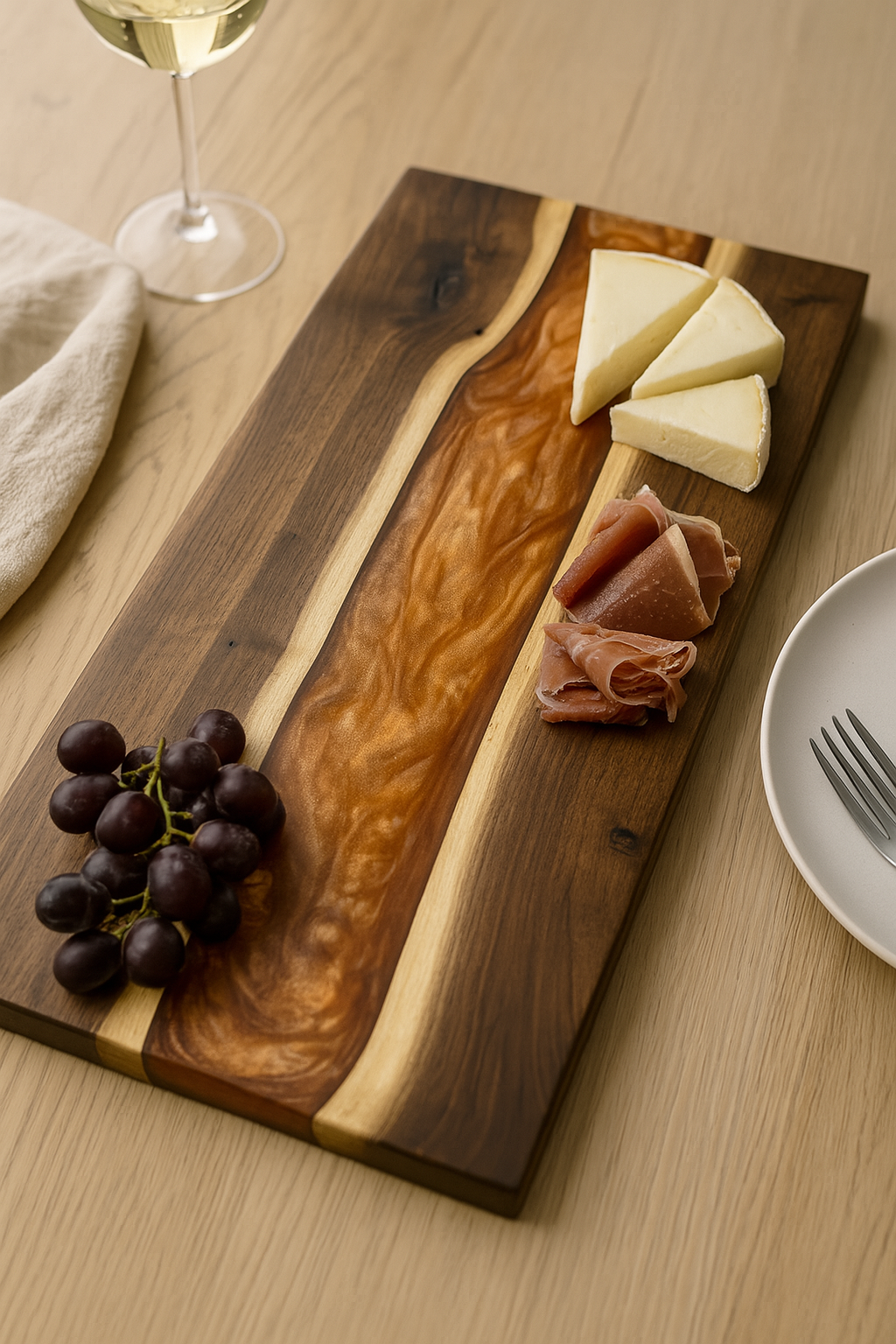 Custom Live Edge Charcuterie Board