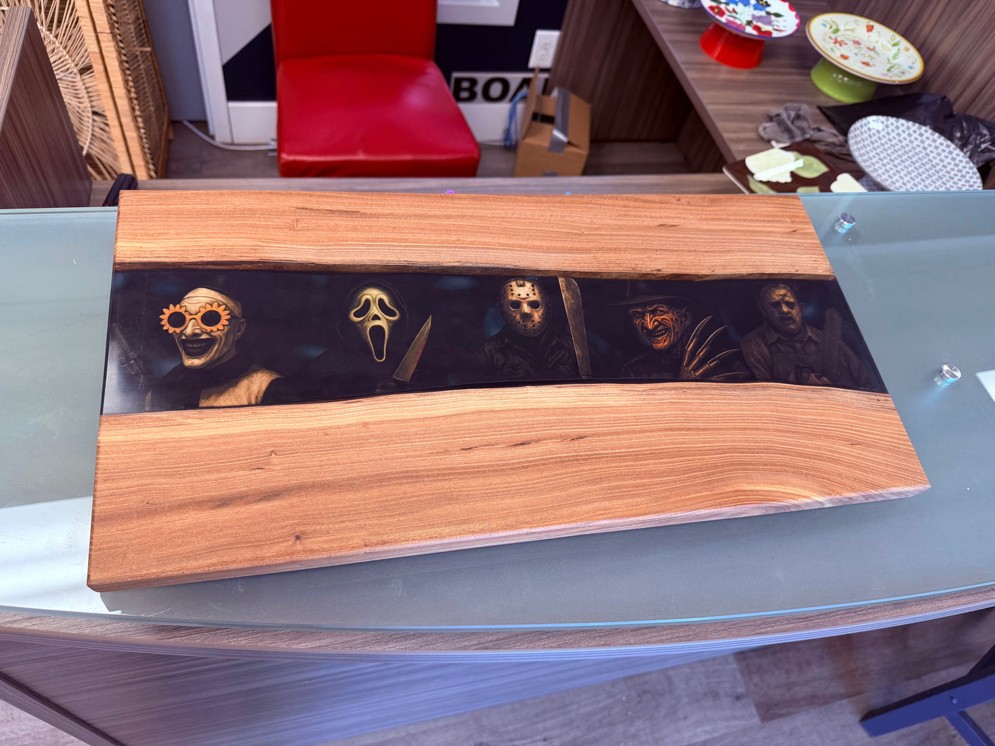 Custom Art Charcuterie Board
